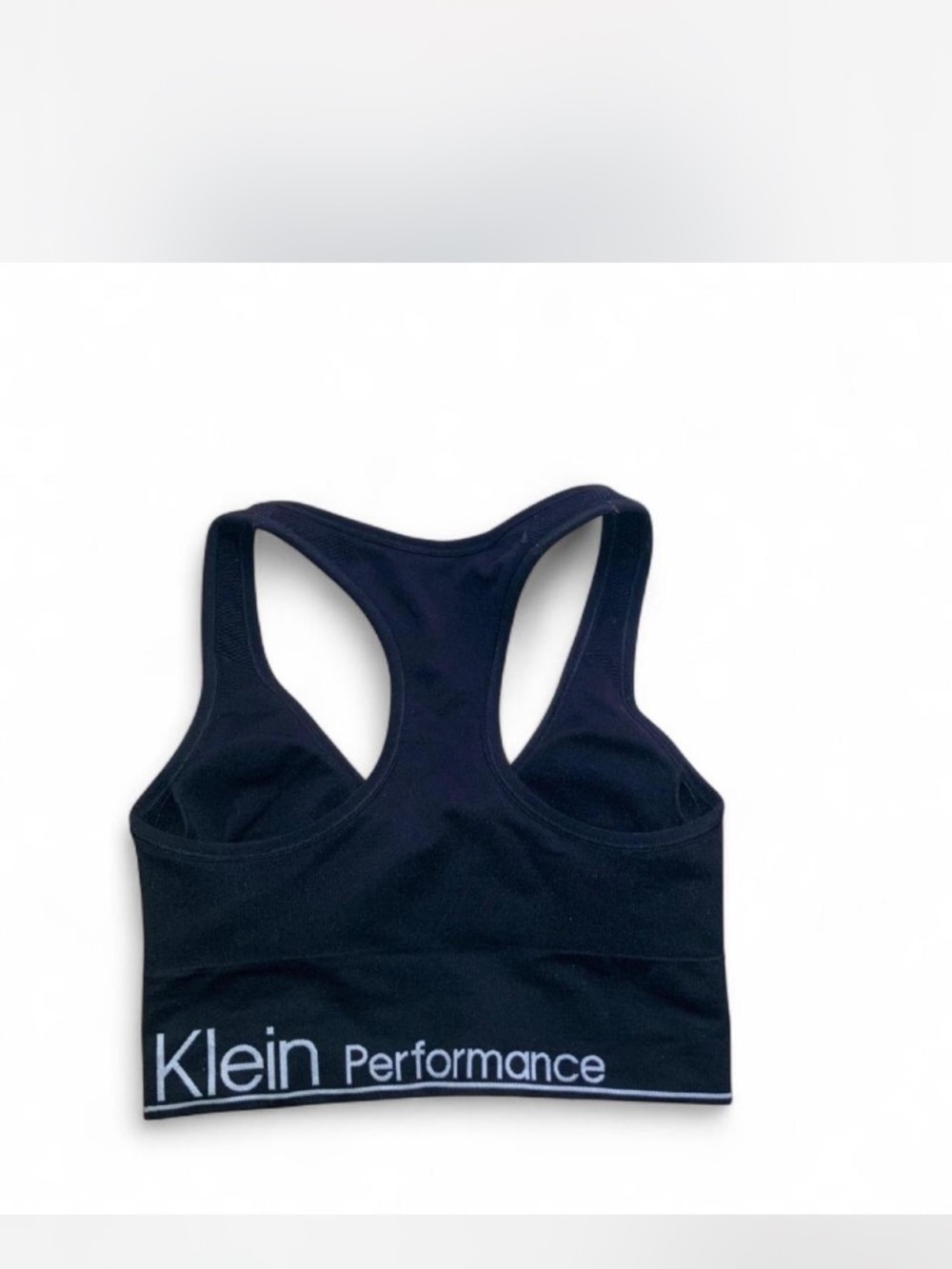 Calvin Klein Black V-Neck Racerback Sports Bra - Picture 3 of 5